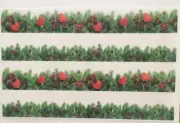 EDIBLE RICE WAFER PAPER CHRISTMAS HEARTS BORDER CAKE DECORATION FRILL