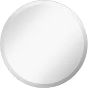 Large round Mirror 24 Inch Polished Glass Frameless, Lightweight Mirror for Wall