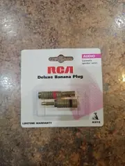 RCA AH10 Deluxe Banana Audio Plugs 2 Pack Connects Speaker Wire
