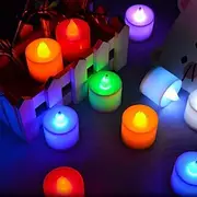 24pcs/set LED Candles Battery Operated Candles Batteries Lights Candles to Create Warm Ambiance Naturally Flickering Bright for Halloween