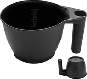 Buhyujkm Hair Dye Kit, 15.2x8.2x8.3cm, Ergonomic Tinting Bowl, Precise Hair Coloring Mixing Bowls, Non Slip and Comfortable Grip, Beard Dyeing Set for Professional or Home Salon Use, Black