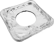 10pcs Heavy Duty Aluminum Stove Burner Liners Disposable Square Gas Range Protectors Oil and Stain Resistant Covers for Easy Clean Up and Maintenance