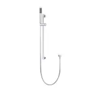 Round Shower Rail Column - Single Function Hand Shower - Chrome