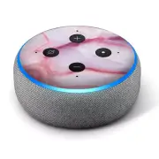 Vinyl Decal Skin for Amazon Echo Dot 3rd Gen - Pink Stone Marble Geode