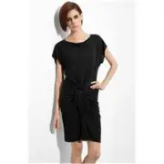 3.1 Phillip Lim Black Tie Front Ruffled Cap Sleeve Knit Dress SMALL 2 4 US $450
