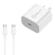 High Grade 20W Type-C wall Charger Type C Cable f Samsung Galaxy A51 4G SM-A515U