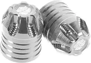 Luxshiny 2Pcs Stylish Aluminum Valve Stem Caps for Cars Bicycles Motorcycles Trucks Durable Tire Air Covers for Enhanced Vehicle Appearance and Protection