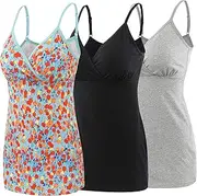 [ZUMIY] Pregnancy Breastfeeding Top, Maternity Nursing Tank Tops Seamless Cotton Basic Vest Sleeping Breastfeeding Bra