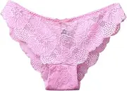 [Qiyifuwang] Women Seamless Underwear Cotton Panties Lace Panties Women's Underwears Briefs Hipster Lace Bikini Cheeky Hipsters Pink,Medium, #01_pink, Medium