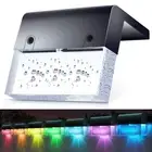 Solar Lights Outdoor Waterproof 8 Pcs, 3.5" Bright Solar Fence Lights, 2 Mode...