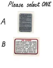 Briggs & Stratton Vintage Stationary Small Engine Maintenance Repro Decals