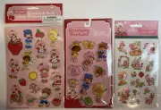 NEW! Strawberry Shortcake Stickers Lot 3 Packs: Confetti, Retro, Scratch Sniff