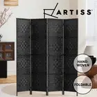 Artiss 4 Panel Room Divider Screen Partition Privacy Fold Stand Woven Black