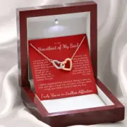 Interconnected Hearts Necklace Symbol of Eternal Love For Her Wife Girlfriend