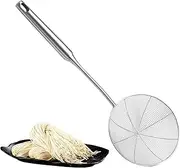 Spider Strainer for Frying | Fine Mesh Colander Spoon | Stainless Steel Strainer with Handle, Fat Skimmer Sieve for Kitchen Cooking Frying, Grease