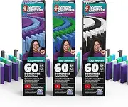 H5 Domino Creations, 3-Pack Bundle of 60-Piece Colorful Dominoes Set Domino Artist Youtuber Lily Hevesh Family Game for Adults and Kids Ages 5 and up