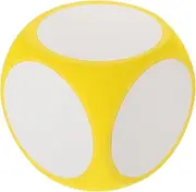 Yardwe Large Foam Dice Giant Blank Dice 10cm Write On Wipe Off Yellow Dry Erase Block Cube for Games, Party, Classroom, Teaching 1PCS (Yellow)