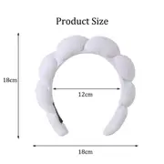 Nevenka Spa Headband for Women Sponge for Washing Face Skincare Shower-White