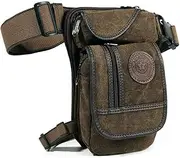 [KPYWZER] Thigh Drop Leg Bag for Men Women Waist Fanny Pack, 00-Coffee, 15cmx6cmx29cm/5.9x2.4x11.4inch(L*W*H), Casual
