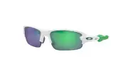 Oakley Flak XXS Sunglasses, Matte White Frame, Prizm Jade Lens