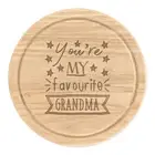 You're My Favourite Grandma Stars Round Chopping Cheese Board Funny Best Nan