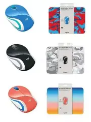 Logitech Wireless Mini Mouse M187 & 14" Sleeve Bundle NEW