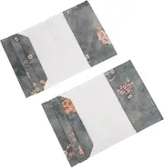 Veemoon 2Pcs Stretchable Fabric Book Covers Flower Book Sleeve Protector for Notebooks Planners Journals Unique Cloth