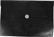 DOITOOL A4 Portfolio Folder Leather Large Capacity File Bag Office File Holder Magnetic Button