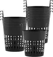 10Pcs Orchid Pots with Holes,Plant Basket Hanging Net Pots for Hydroponics Breathable Garden Slotted Mesh Net Cups with Hook for Garden Balcony Planting