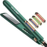 OHJUMP Hair Straightener and Curler 2 in 1 , 3 Halo Ionic Flat Iron with Adju...