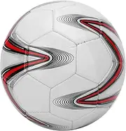 Machine Sewn, Sturdy PVC Rubber Liner No.4 Football Red & White 8.0-8.3 in Diameter School Training, 367.0g Weight Training for Indoor/Outdoor