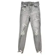 American Eagle NEW Super Hi-Rise Jegging Next Level Stretch Smokey Cinde 4 SHORT