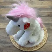 Aurora Unicorn Plush 14” White Pink Stuffed Animal NEW w TAGS