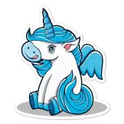 Unicorn Pegasus, Vinyl Decal Sticker, Indoor Outdoor, 3 Sizes, #7591