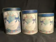 Vintage Tin Nesting Containers With Geese Design