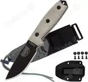 ESEE Model 3 Black Blade, Black Sheath, MOLLE Back, Matching Clip Plate, 3P-MB-B