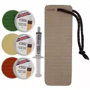 CHROMIUM IRON OXIDE SOFTENING PASTE & LEATHER STROP STREICHRIEMEN CUIR A RASOIR