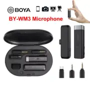 BOYA BY-WM3 Wireless Microphone System Mini Lapel Mic for DSLR Camera Smartphone