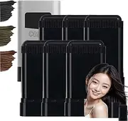 Long lasting hair color stick with built-in comb,Instant dye haircolor sticks,Portable color touch-up,Waterproof and sweat-proof,Nice and easy,Quick touch-up haircolor,Gray hairs coverage (6pcs)