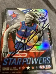 AARON NAUGHTON HAND-SIGNED WESTERN BULLDOGS 2023 TEAMCOACH STAR POWERS INSERT