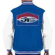 JT Racing Fading Classic Logo Men's Varsity Jacket Royal/White Medium
