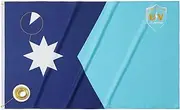 New Minnesota State Flag 3 × 5 feet - double-sided - all-weather - heavy-duty 300 denier polyester fiber weaving - UV defense additive - brass grommet × 2-Vivid Colors-3 × 5FT outdoor