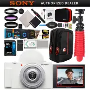 Sony ZV-1F Vlog Camera with 4K Video for Content Creators &Vloggers White Bundle
