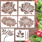 Large Flower Stencils for Painting Flower Stencils for Walls 14” Peony Floral