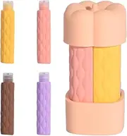 Zibeem Travel Toiletry Bottles,Portable Refillable Containers | 4-in-1 Travel Toiletry Bottles Leakproof for Outdoor Shampoo, Cosmetics, Conditioner