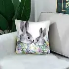 Throw Pillow Case Removable Ornament Cartoon Print Pillow Case Reusable