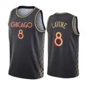 Zach Lavine #8 Bulls Men's Blk On Court Replica Jersey