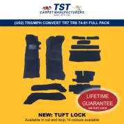 MOULDED CAR CARPET FITS (U02P) TRIUMPH CONVERT TR7 TR8 74-81 PACK(WITH BATT BOX)