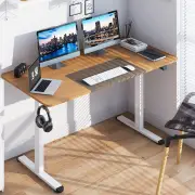CostwayLarge Electric Standing Desk with Button Controller for Office-Beige