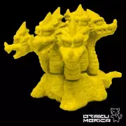Bandai 1994 Yamato Takeru Orochi the Eight-Headed Dragon (Yellow) - Kaiju Keshi